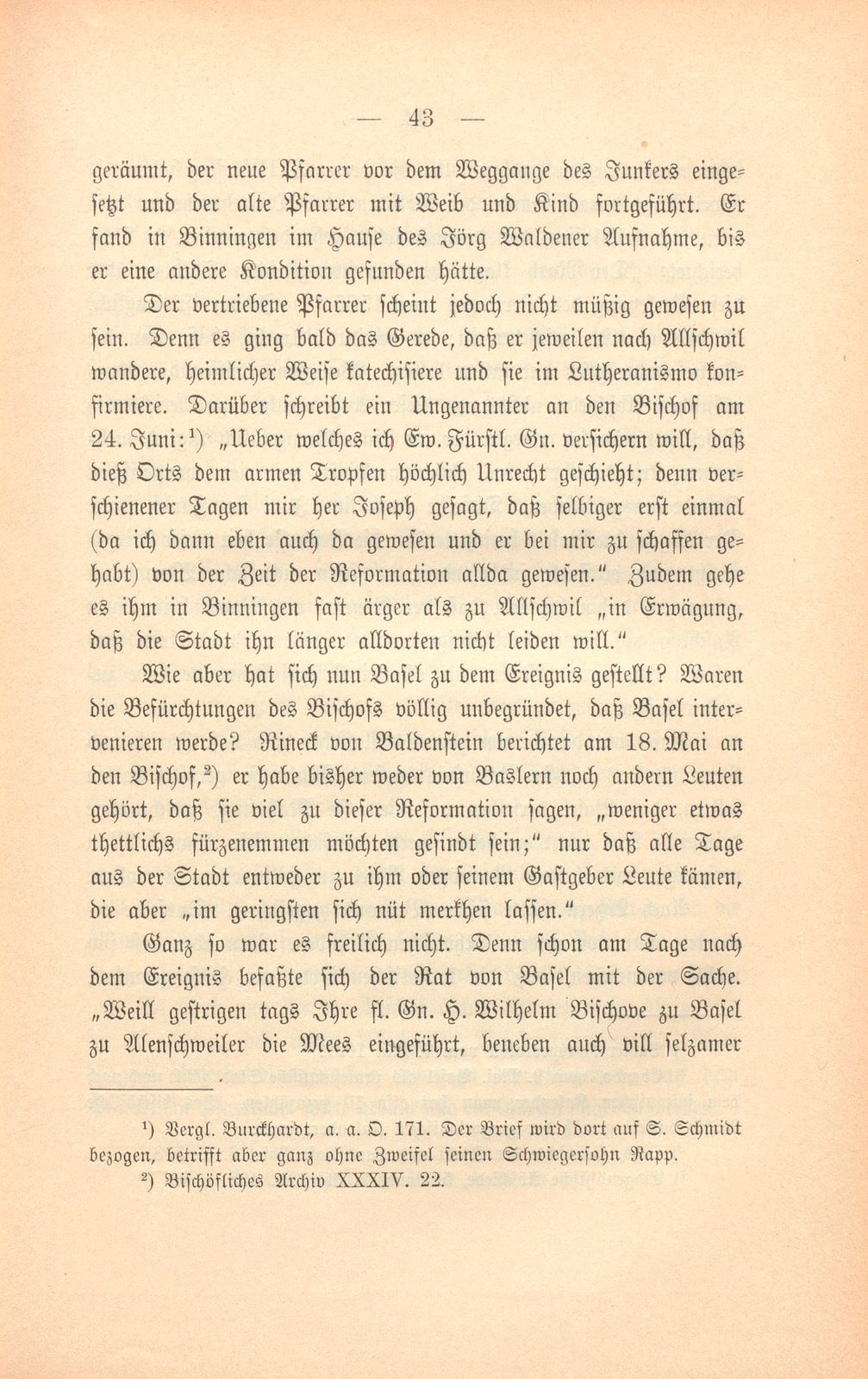 Der Abschluss der Gegenreformation im Birseck – Seite 18