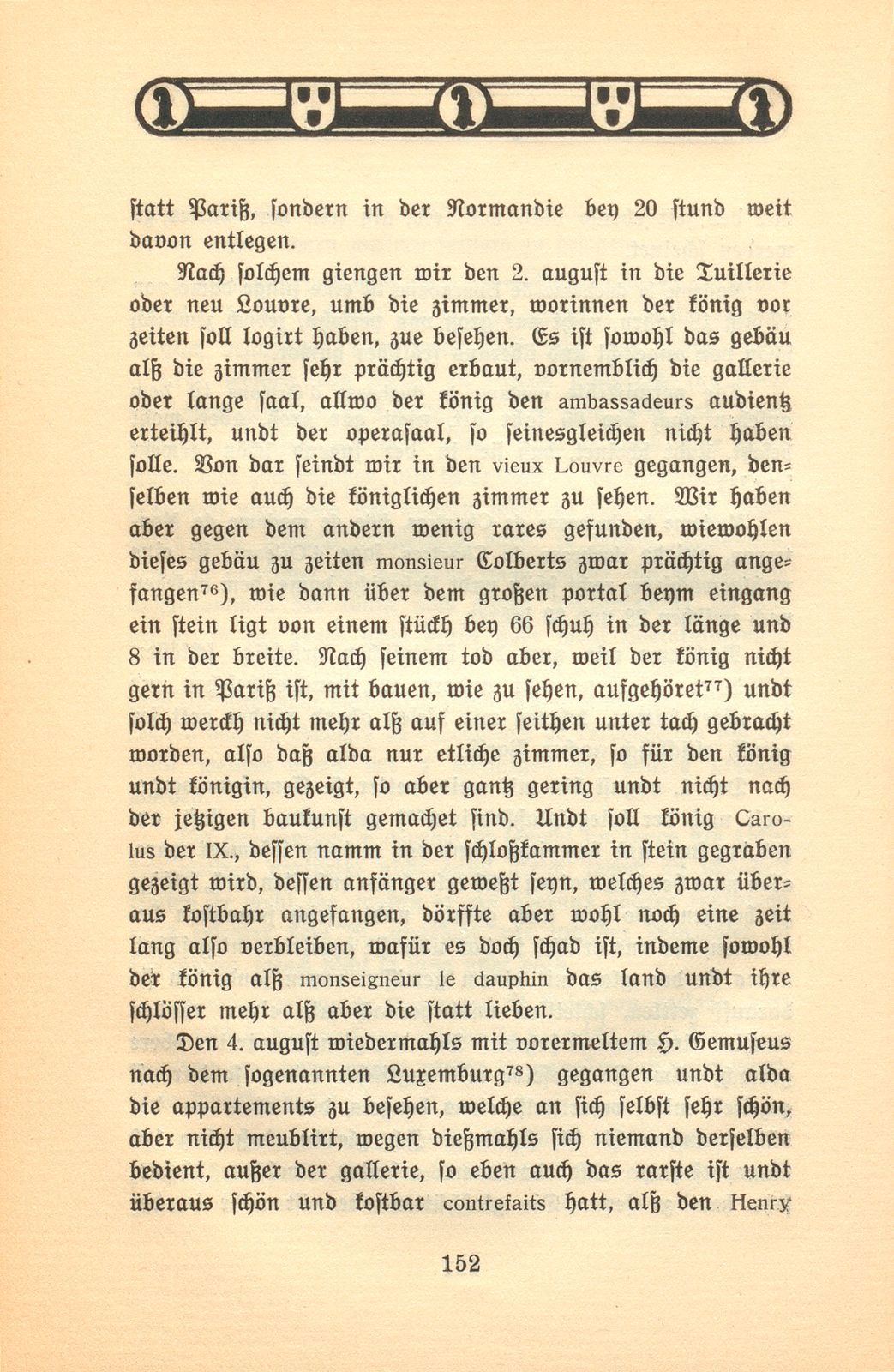 Der Aufenthalt eines Basler Kaufmanns in Paris im Jahre 1701 [Hans Burkhard Respinger] – Seite 34