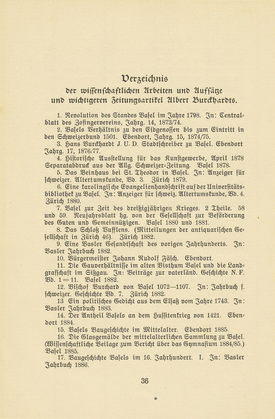 Albert Burckhardt-Finsler 18. November 1854 – 2. August 1911 – Seite 36