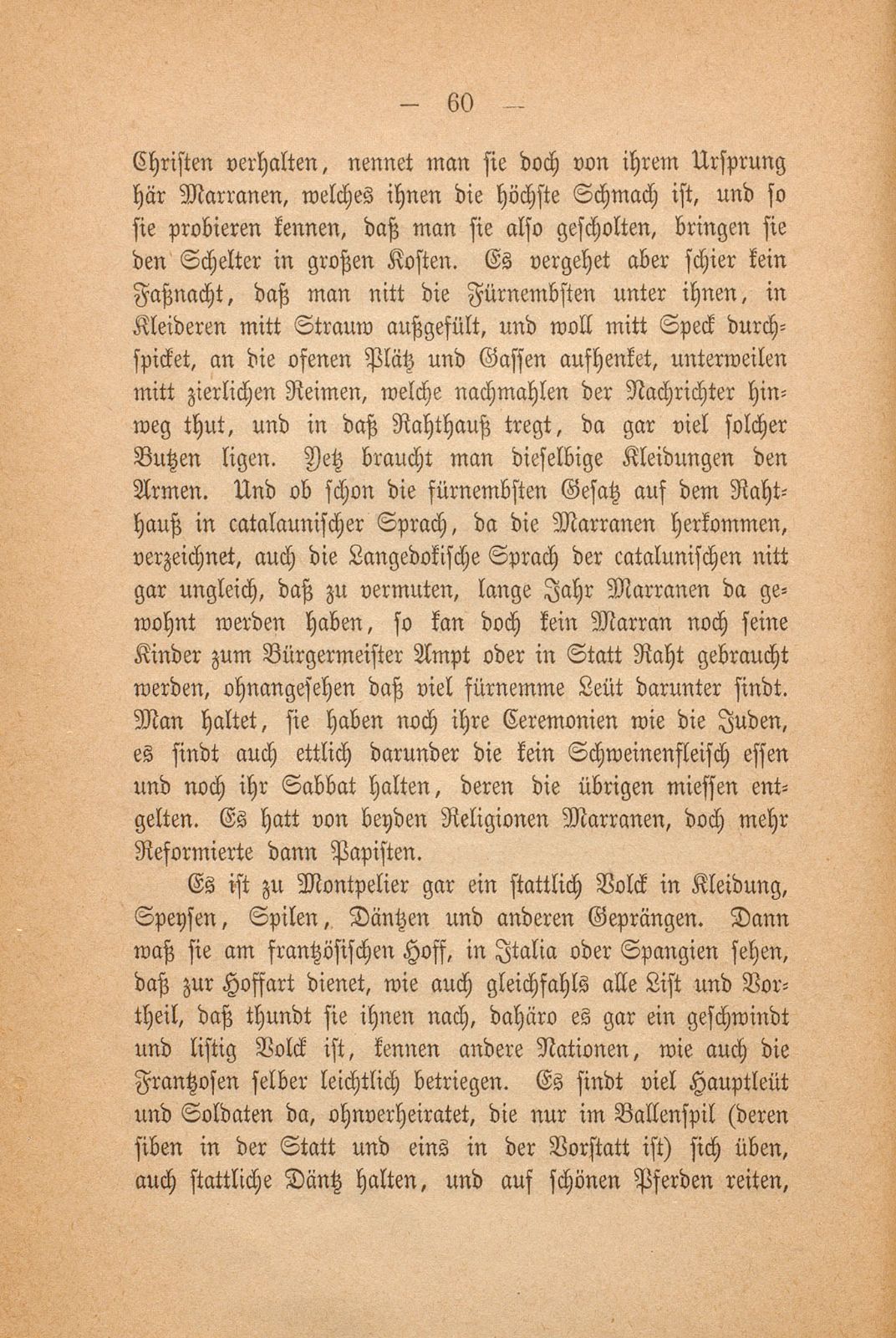 Beschreibung Thomä Platters Reyssen, die er von Basell auss in Franckreich gethan hatt anno 1595 – Seite 48