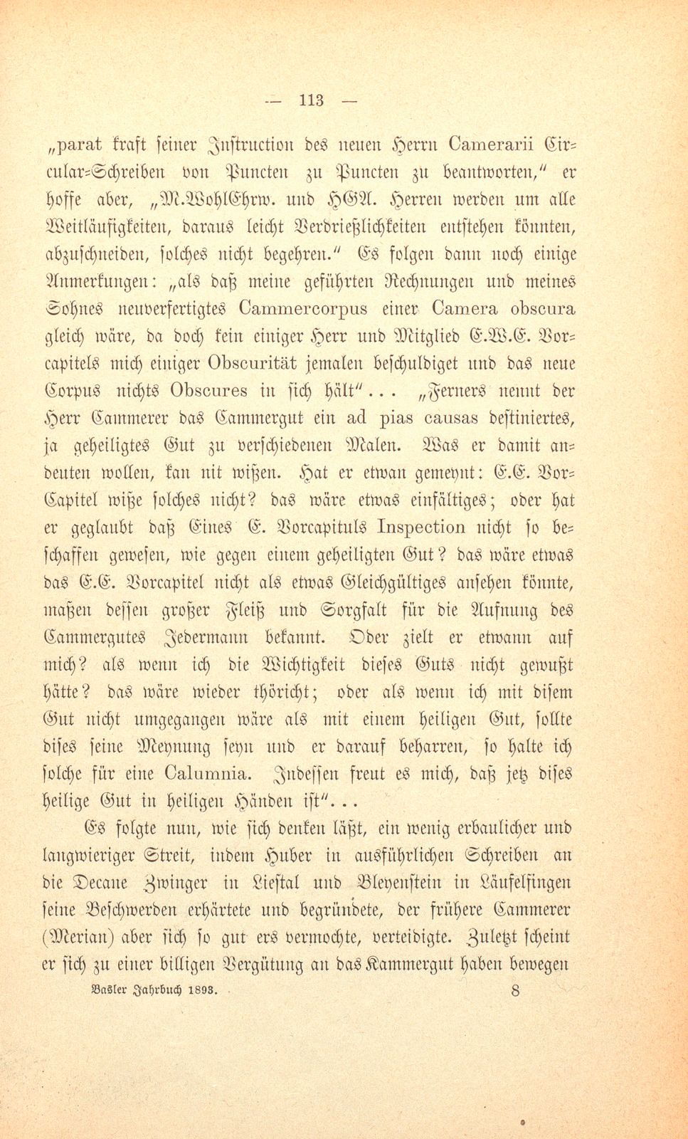 M. Johann Jakob Huber, weil. Pfarrer und Dekan in Sissach und seine Sammlungen zur Geschichte der Stadt und Landschaft Basel – Seite 39