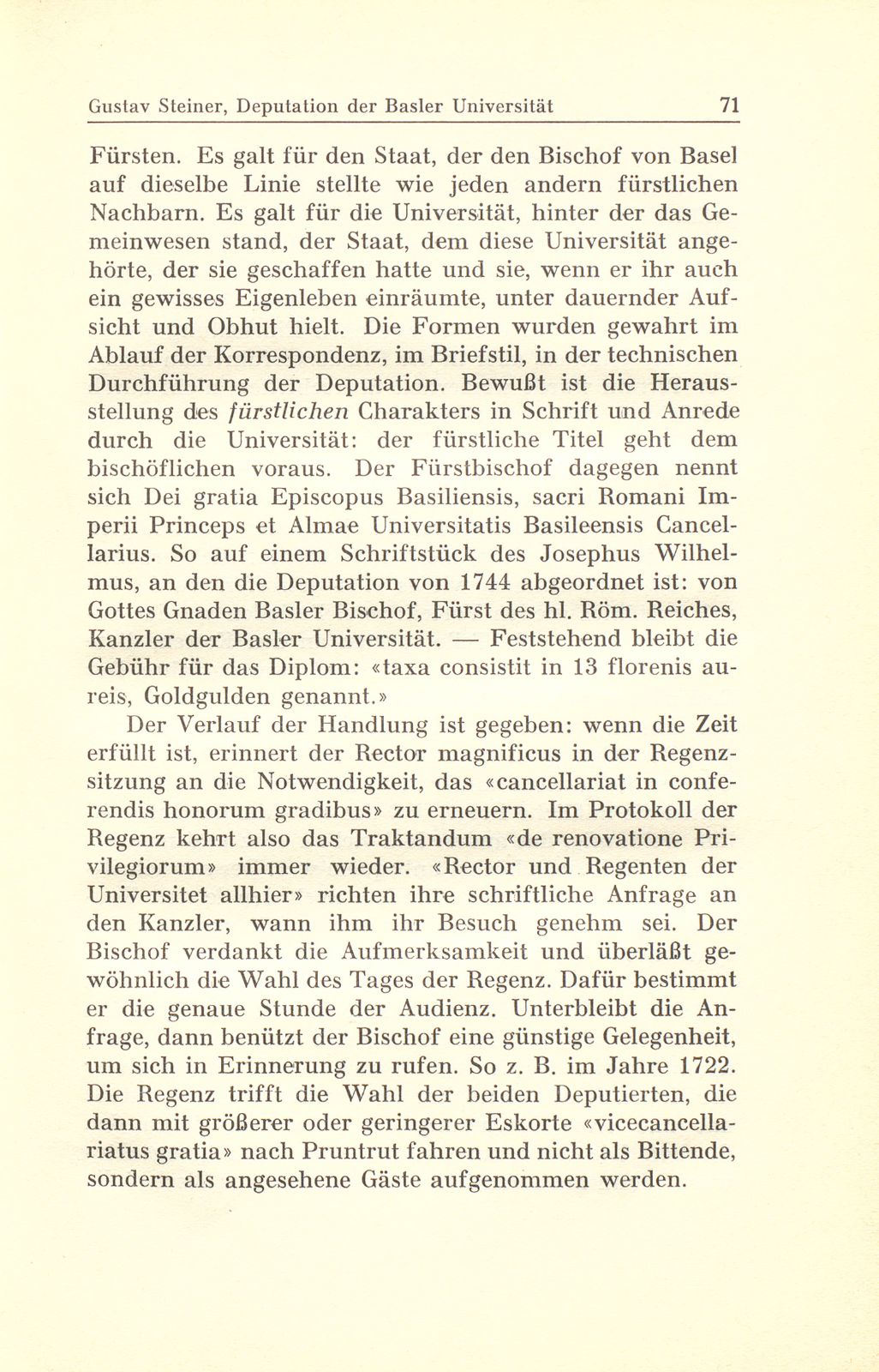 Deputation der Basler Universität an den fürstbischöflichen Kanzler – Seite 11