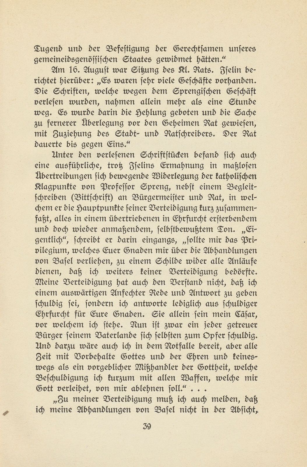 Das Sprengische Geschäft, ein Religionshandel im alten Basel – Seite 15