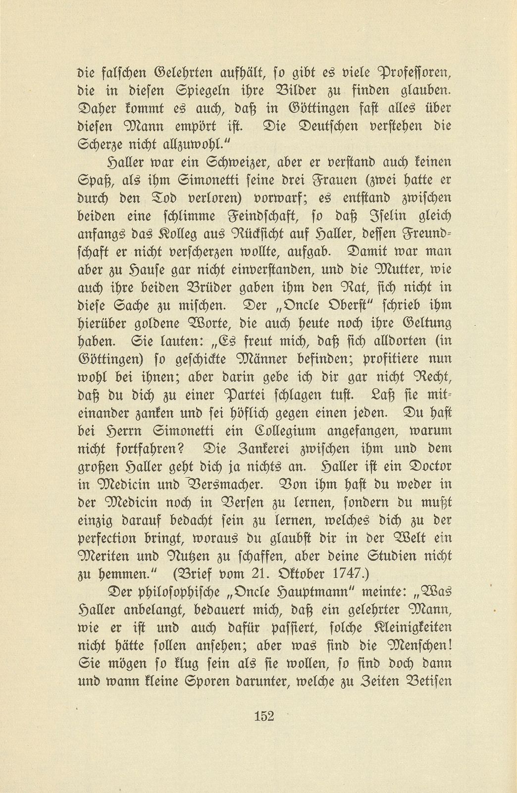 Isaak Iselin als Student in Göttingen (1747/48) – Seite 52