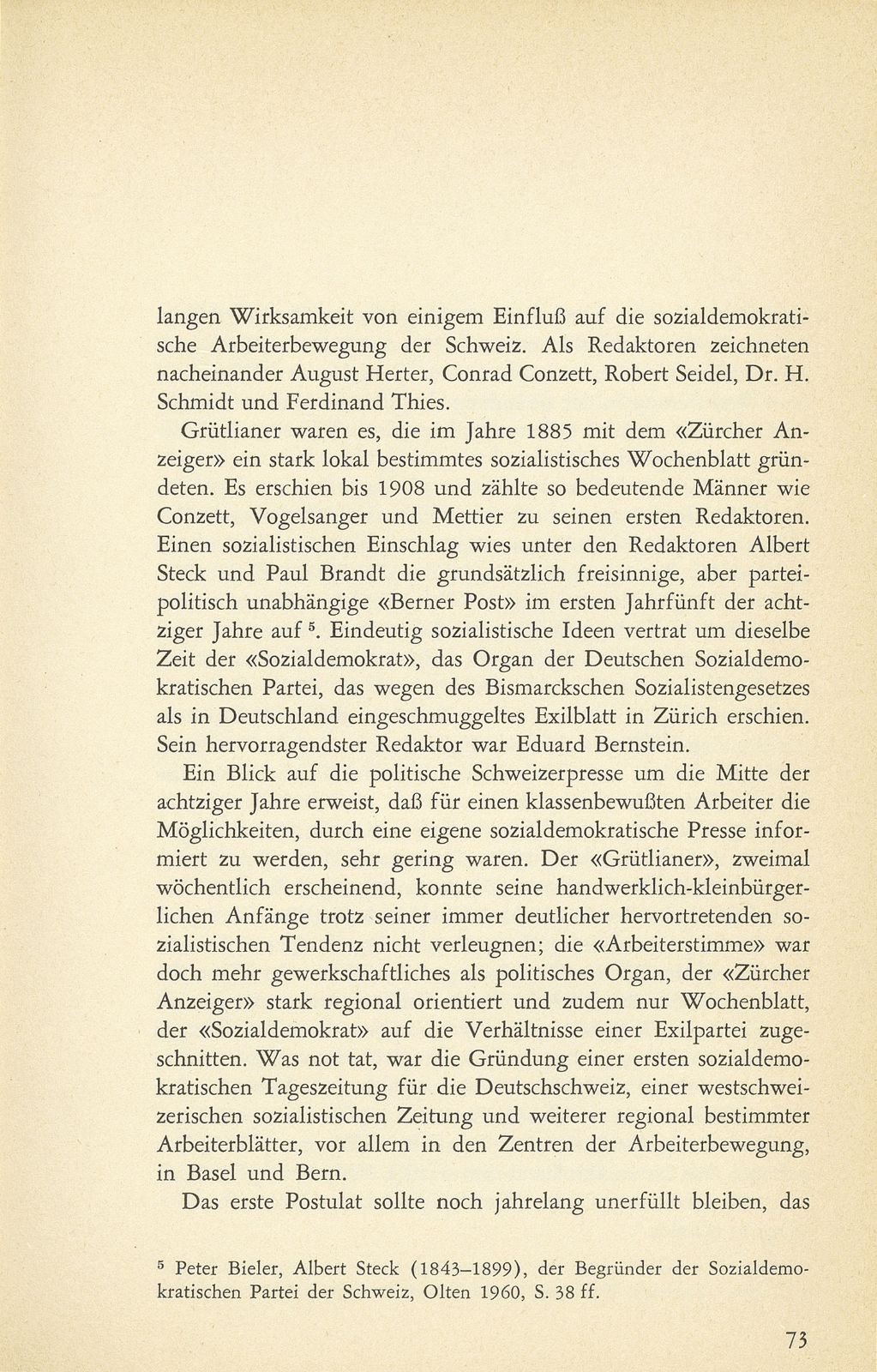 Die sozialdemokratische Presse in Basel bis zum Ersten Weltkrieg – Seite 5