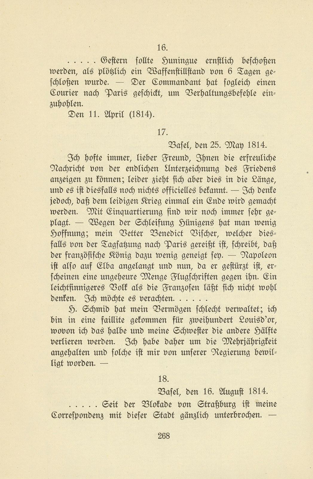 Aus den Briefen eines Baslers vor hundert Jahren [Ed. Ochs-His-La Roche] – Seite 20