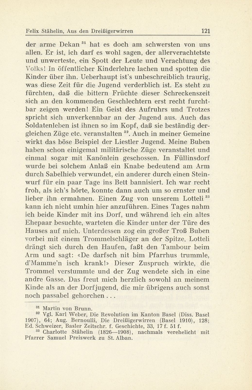 Erlebnisse und Bekenntnisse aus der Zeit der Dreissigerwirren [Gebrüder Stähelin] – Seite 19