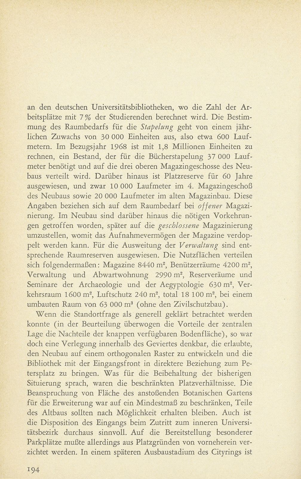 Der Neubau der Basler Universitätsbibliothek (Bauzeit 1962-1968 in zwei Etappen) – Seite 5