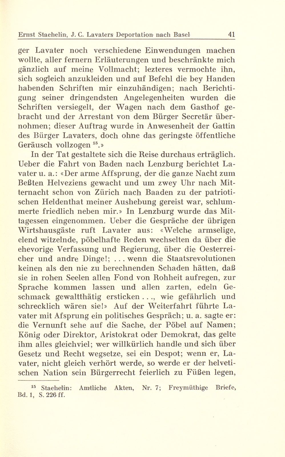 Johann Caspar Lavaters Deportation nach Basel im Jahre 1799 – Seite 11