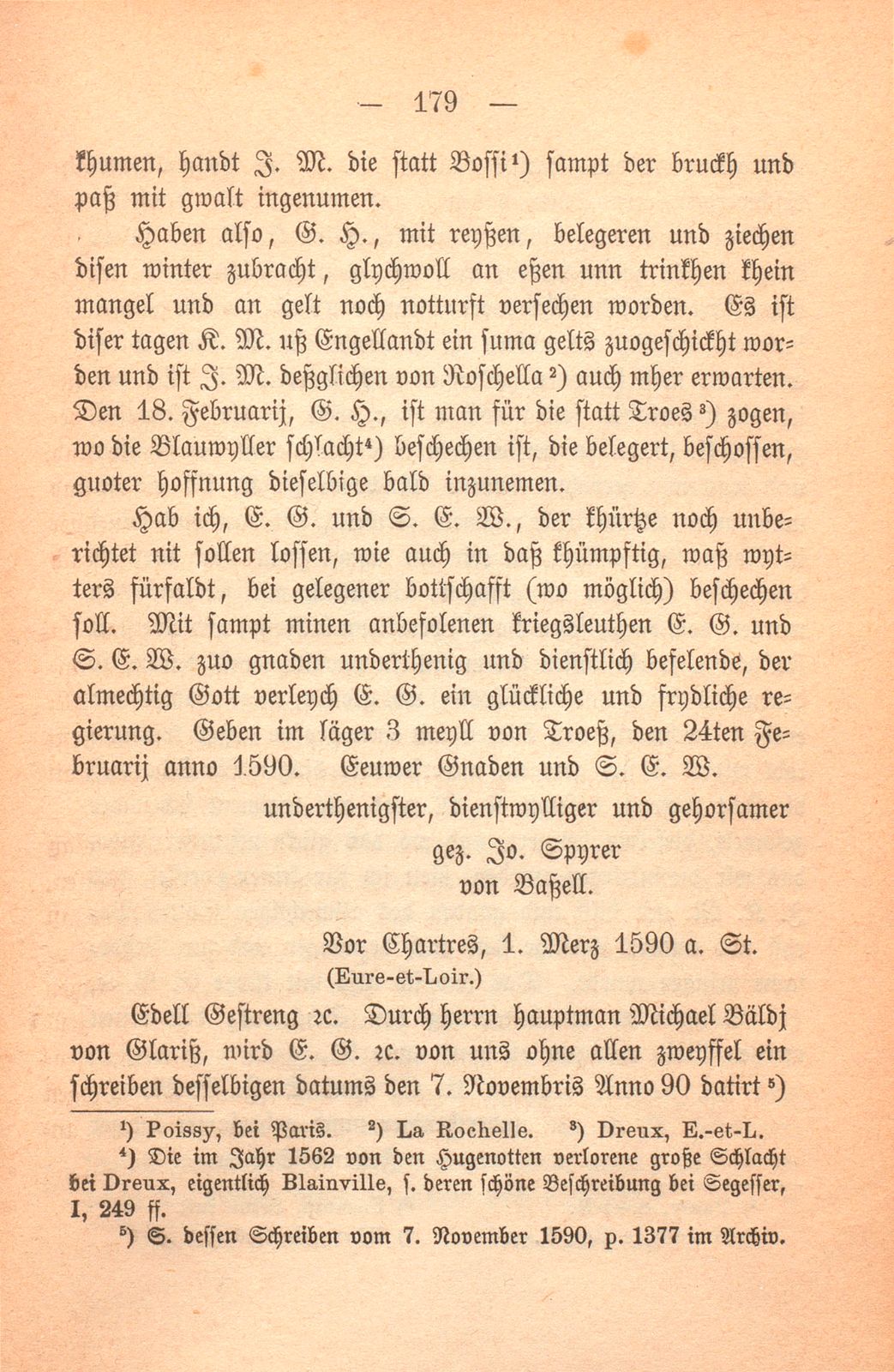 Schicksal einiger Basler Fähnlein in französischem Sold. (1589-1593.) – Seite 30