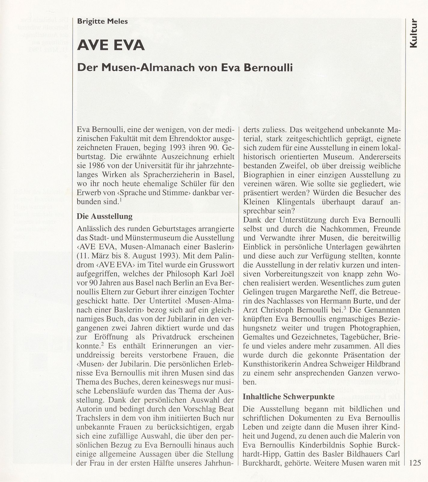 AVE EVA – Seite 1