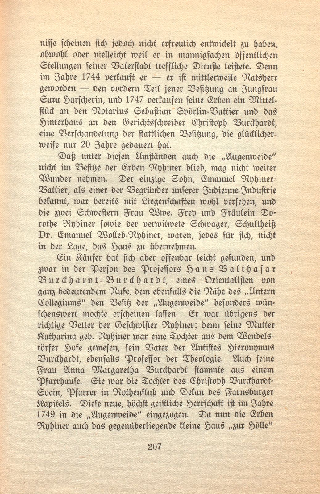 Aus der Geschichte eines alten Basler Hauses [Haus zur ‹Augenweide›] – Seite 34