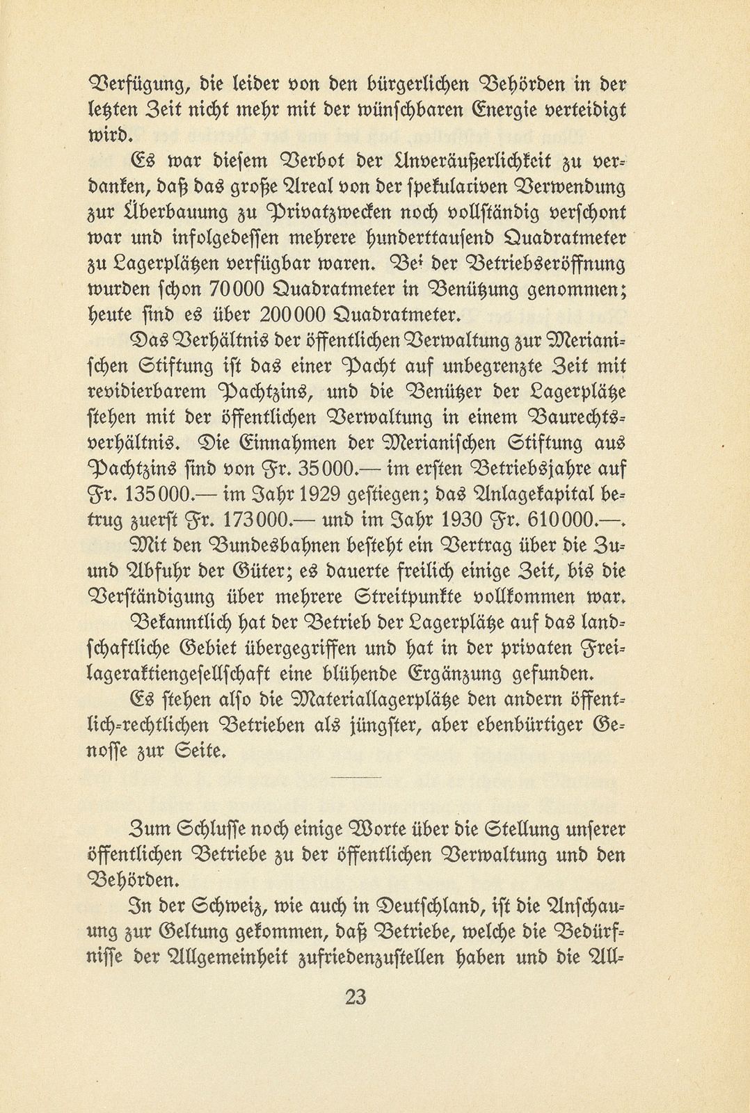 Die Anfänge der öffentlichen Betriebe der Stadt Basel – Seite 23