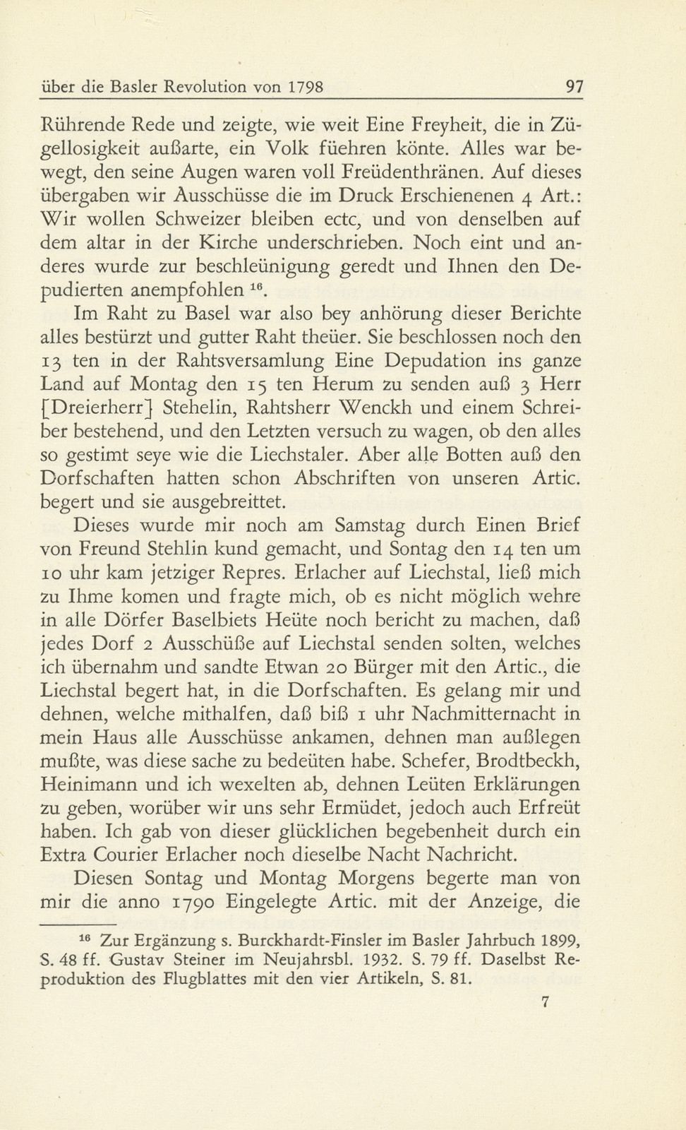 Zeitgenössischer Bericht über die Basler Revolution von 1798 [Wilhelm Hoch] – Seite 23