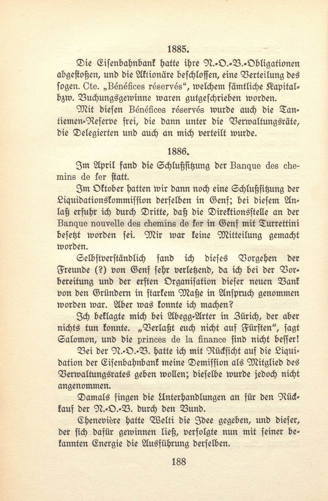 Von den Schweizer Bahnen und Banken in der kritischen Zeit der 1870er und der 1880er Jahre – Seite 44