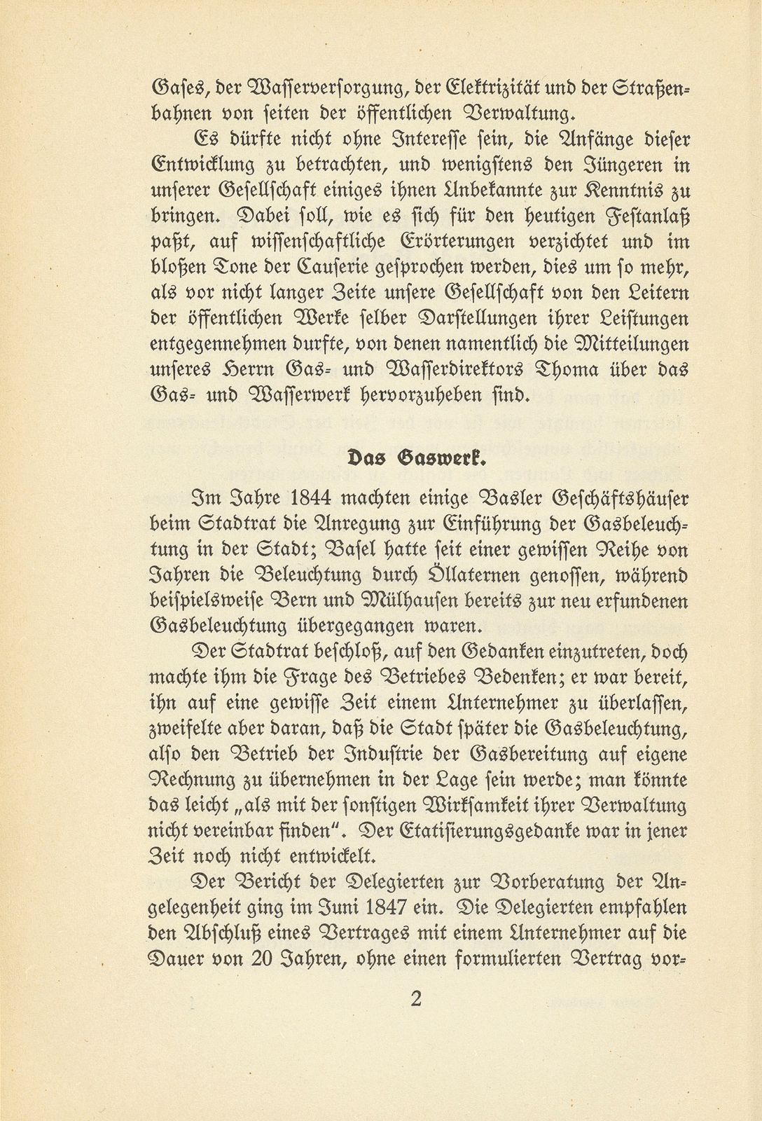 Die Anfänge der öffentlichen Betriebe der Stadt Basel – Seite 2