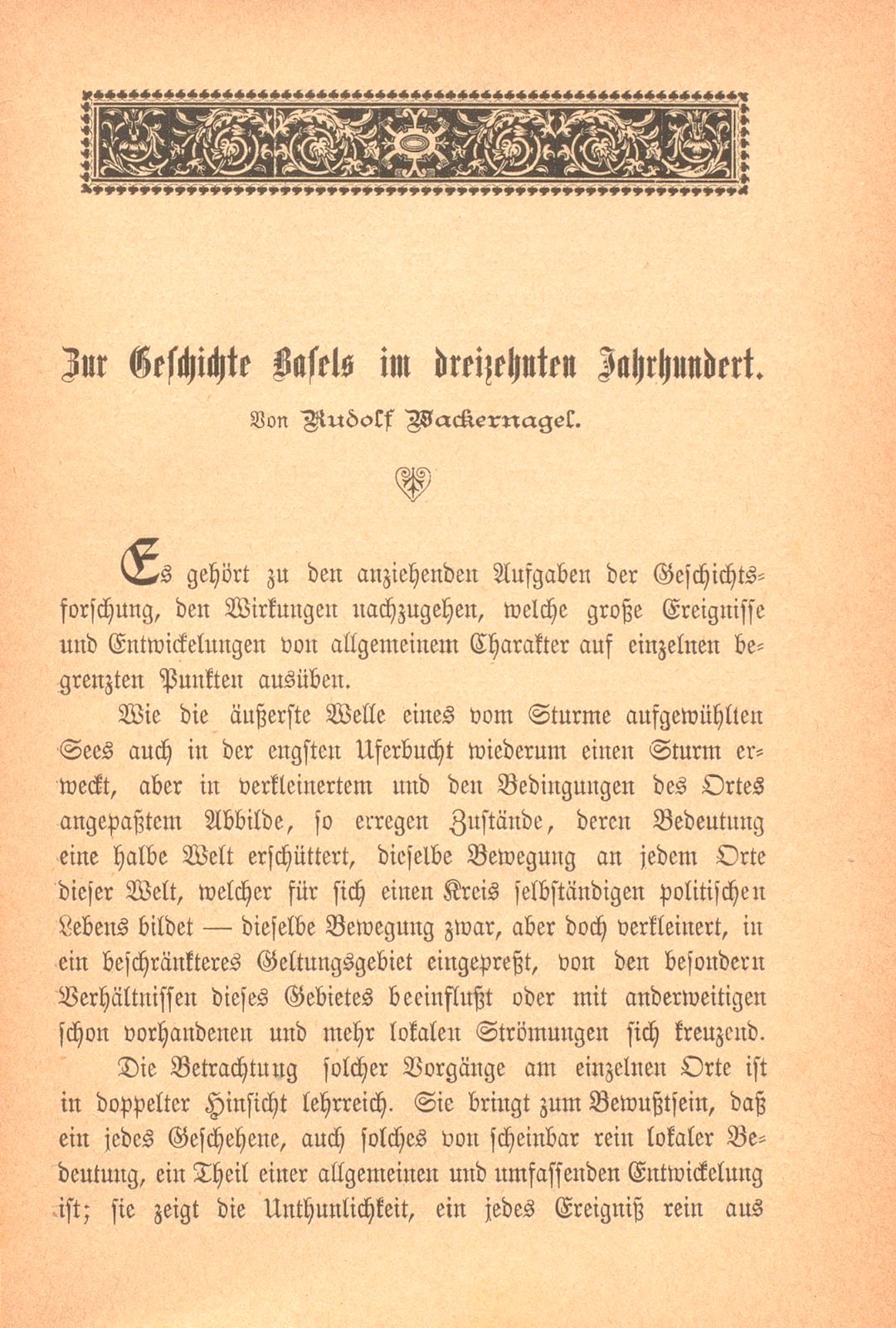 Zur Geschichte Basels im dreizehnten Jahrhundert – Seite 1