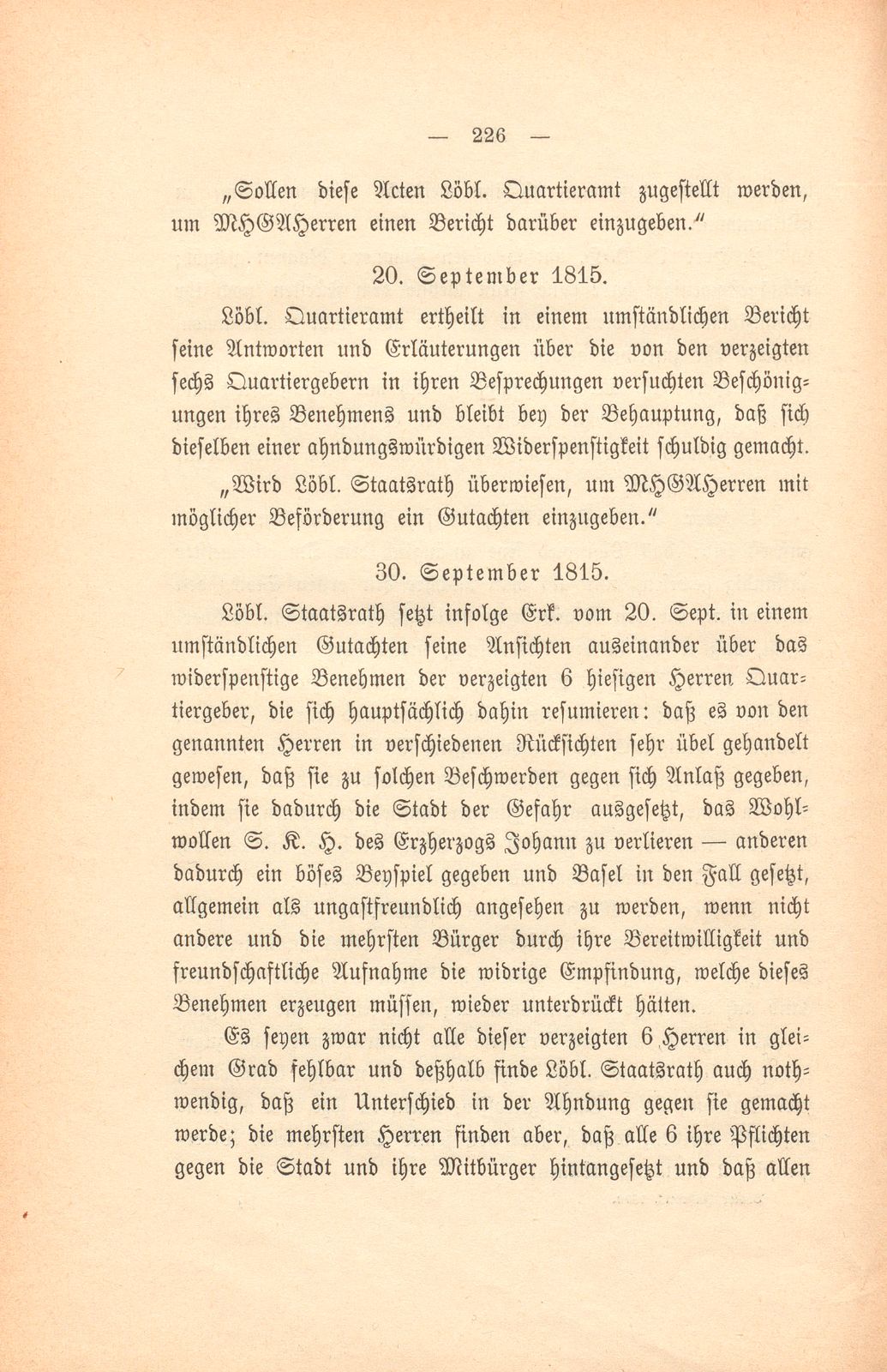 Miscellen: II. Widerspänstige Quartiergeber 1815 – Seite 4