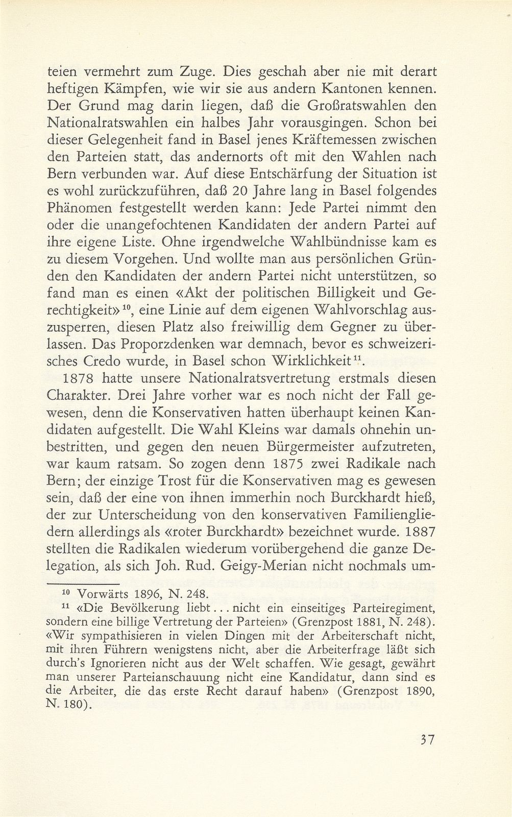 Vom Wandel der Basler Vertretung in der Bundesversammlung 1848-1919 – Seite 7