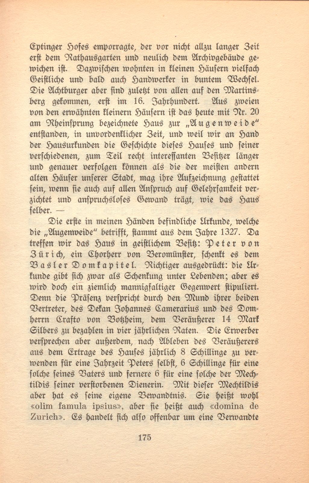 Aus der Geschichte eines alten Basler Hauses [Haus zur ‹Augenweide›] – Seite 2