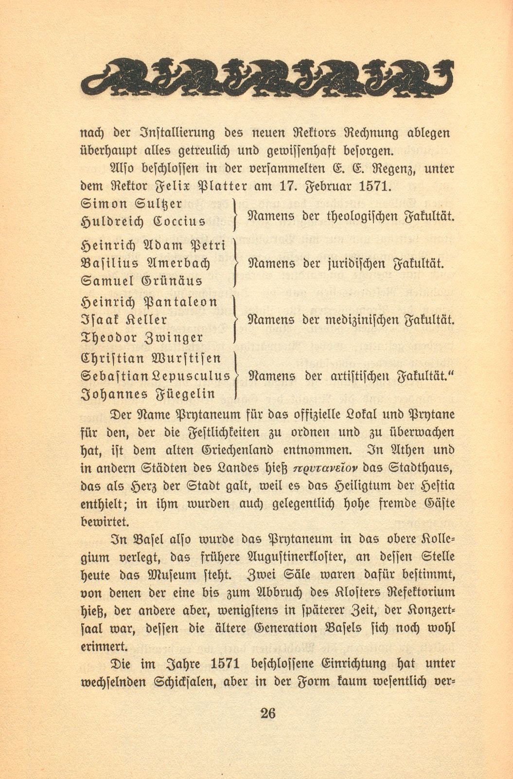 Das Prytaneum der Universität Basel. 1570-1744 – Seite 4