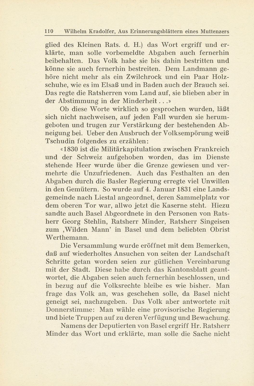 Aus den Erinnerungsblättern eines Muttenzers [D. Tschudin-Spänhauer] – Seite 8