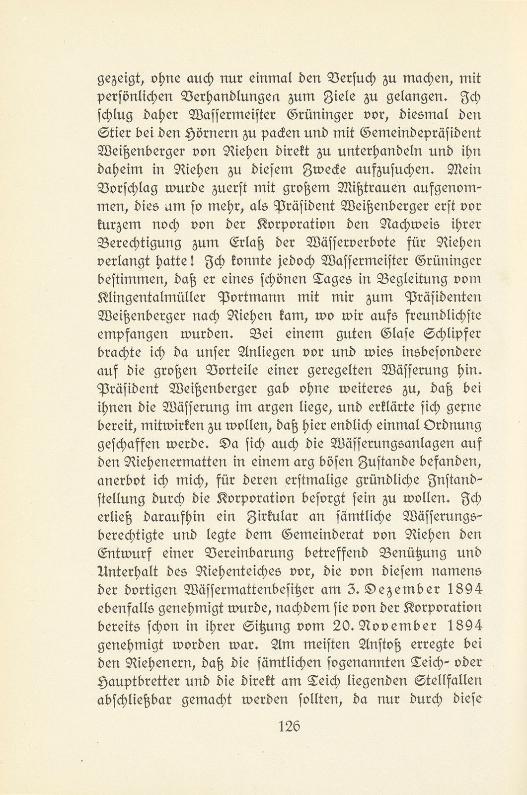 Memoiren des letzten Wassermeisters der Kleinbasler Teichkorporation – Seite 14