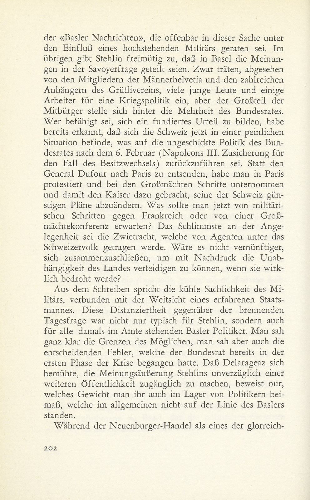 Der Neuenburger Handel (1856/57) und der Savoyerkonflikt (1860) in baslerischer Sicht – Seite 46