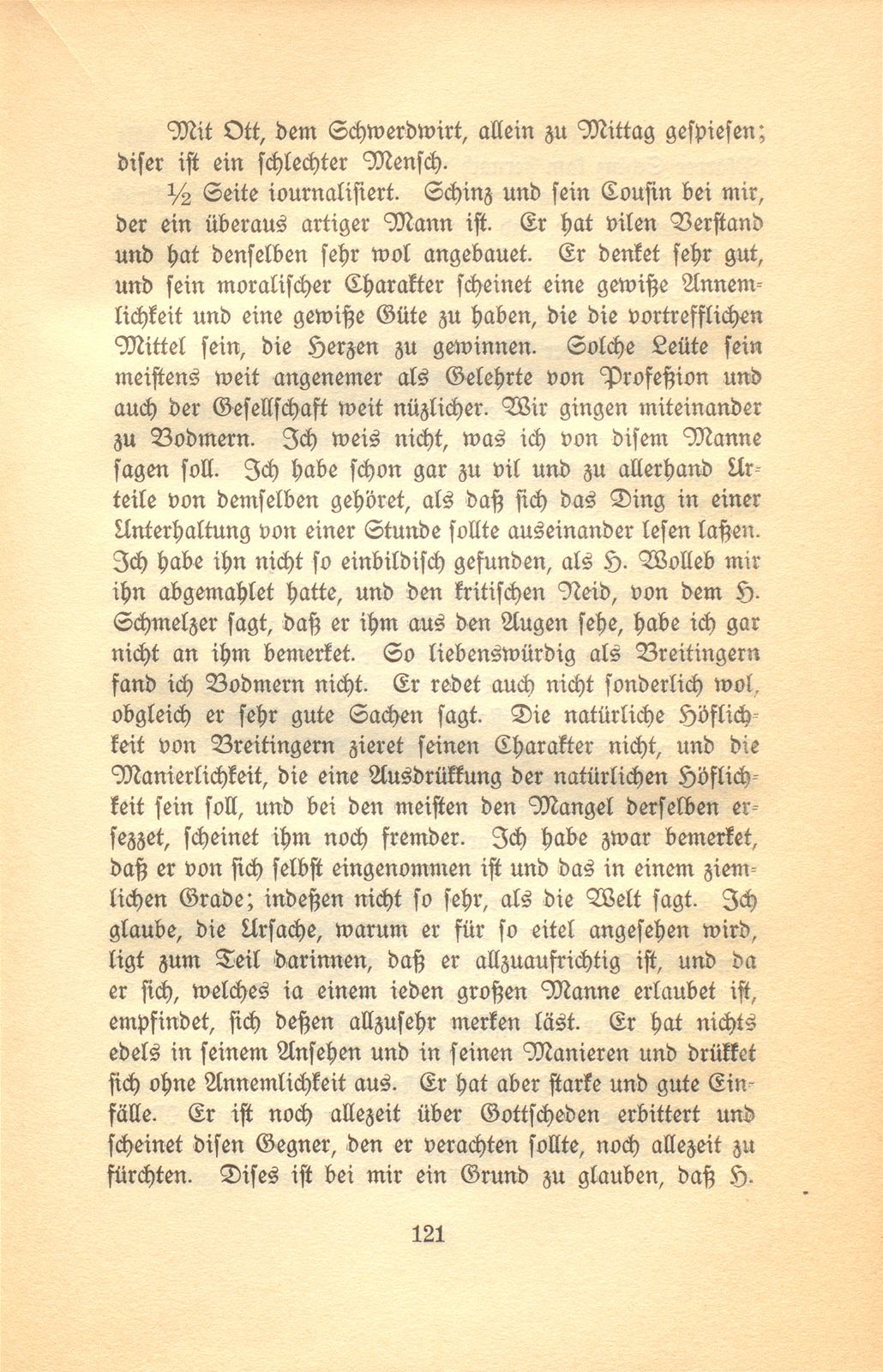 Isaak Iselins Reisetagebuch 1754 – Seite 26