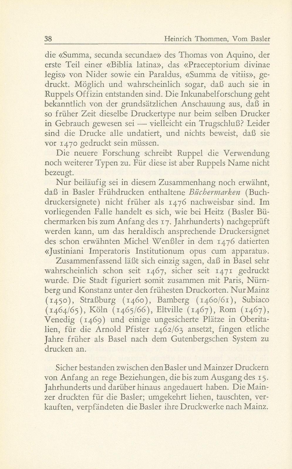 Vom Basler Buchdruck des 15. Jahrhunderts – Seite 9