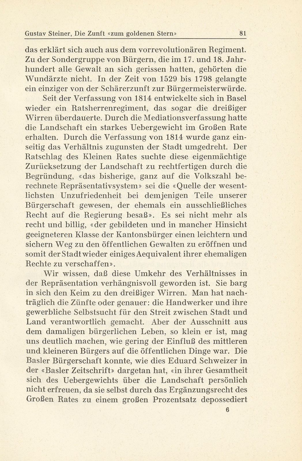 Die Zunft ‹zum goldenen Stern› im 19. Jahrhundert – Seite 13