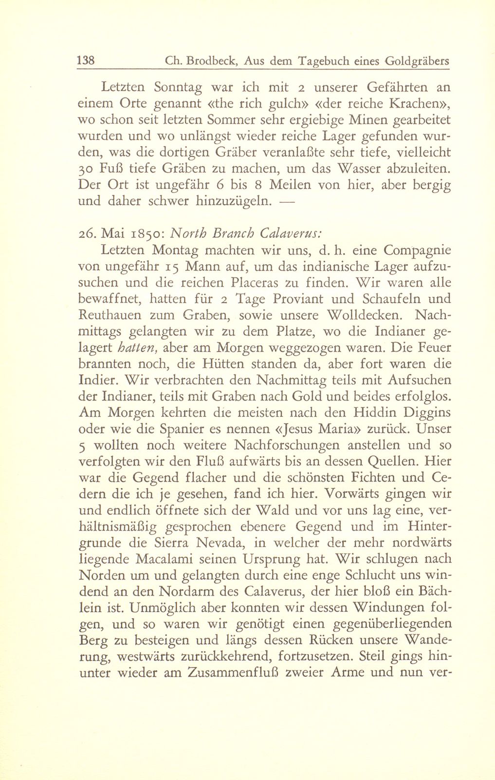 Aus dem Tagebuch eines Goldgräbers in Kalifornien [J. Chr. Brodbeck] – Seite 17