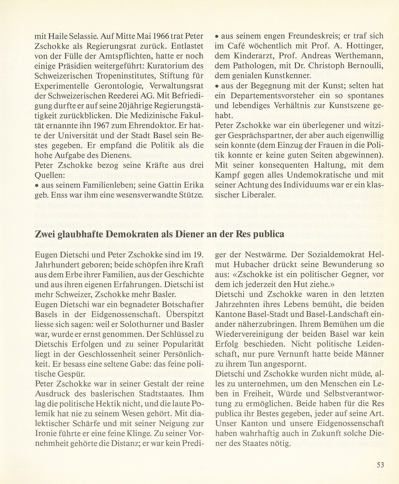 Eugen Dietschi und Peter Zschokke – zwei profilierte Basler – Seite 9