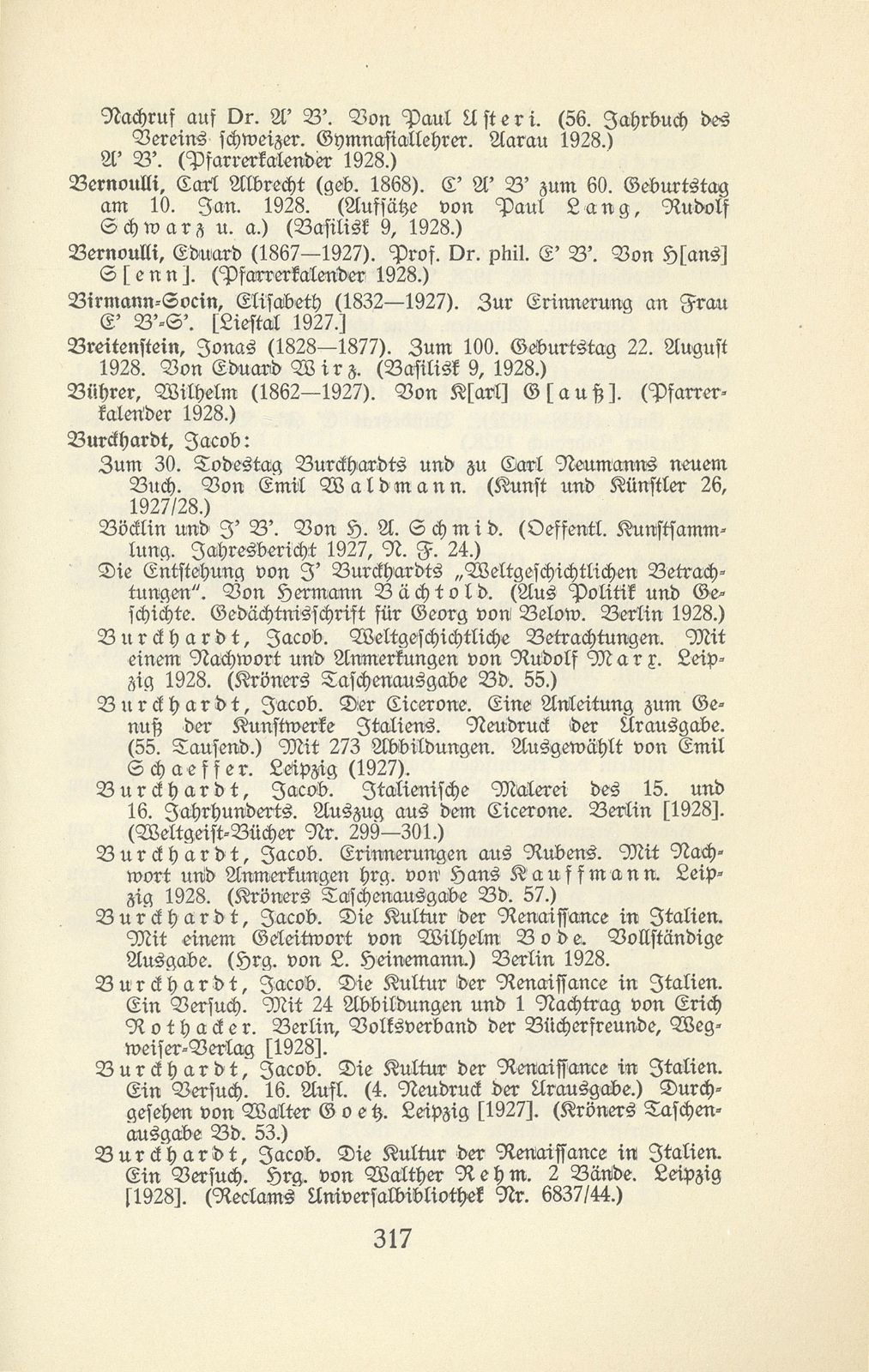 Basler Bibliographie 1928 – Seite 11