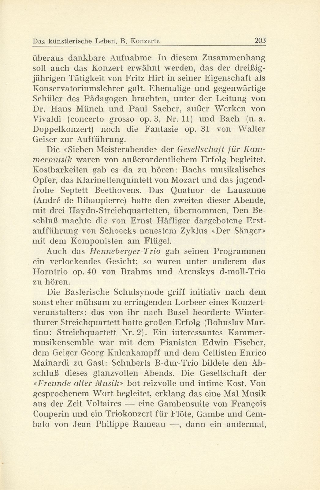 Das künstlerische Leben in Basel vom 1. Oktober 1945 bis 30. September 1946 – Seite 5