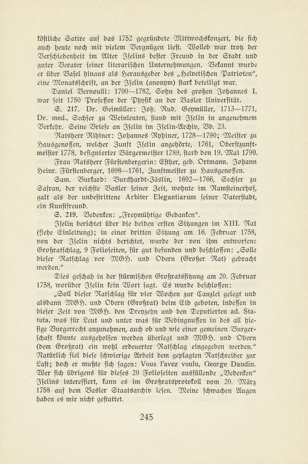 Der Kampf um die Wiederaufnahme neuer Bürger in Basel, 1757-1762 – Seite 34