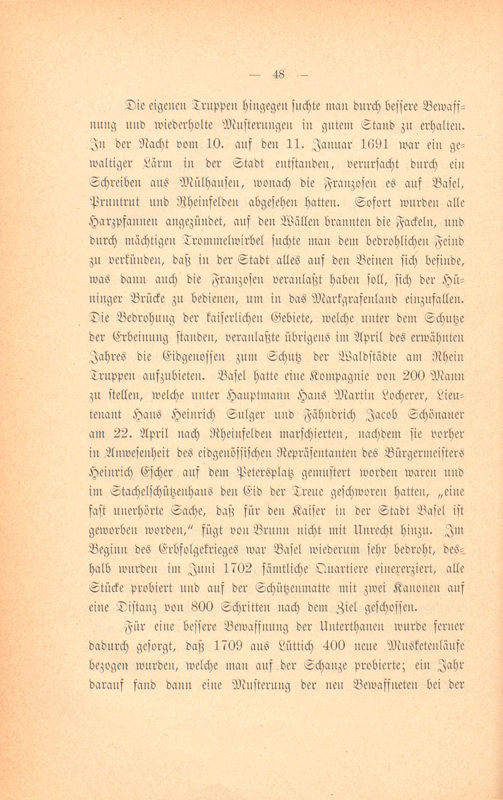 Mitteilungen aus einer Basler Chronik des beginnenden XVIII. Jahrhunderts [Sam. v. Brunn] – Seite 28