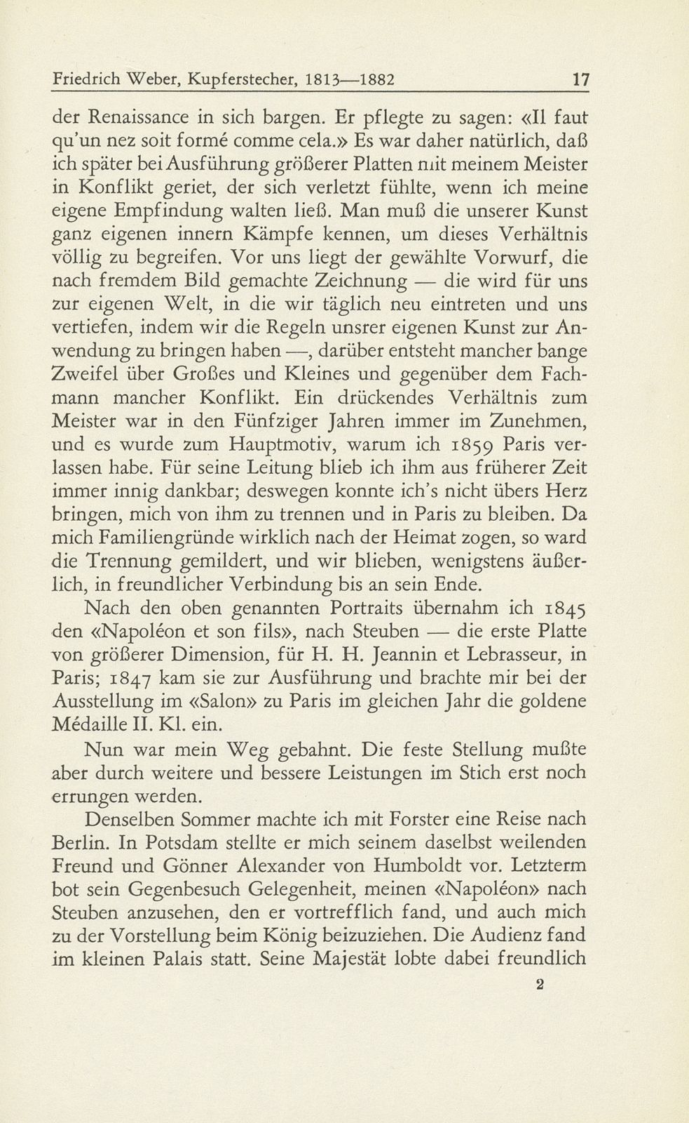 Friedrich Weber, Kupferstecher, 1813-1882. Sein Lebensgang – von ihm selbst erzählt – Seite 11