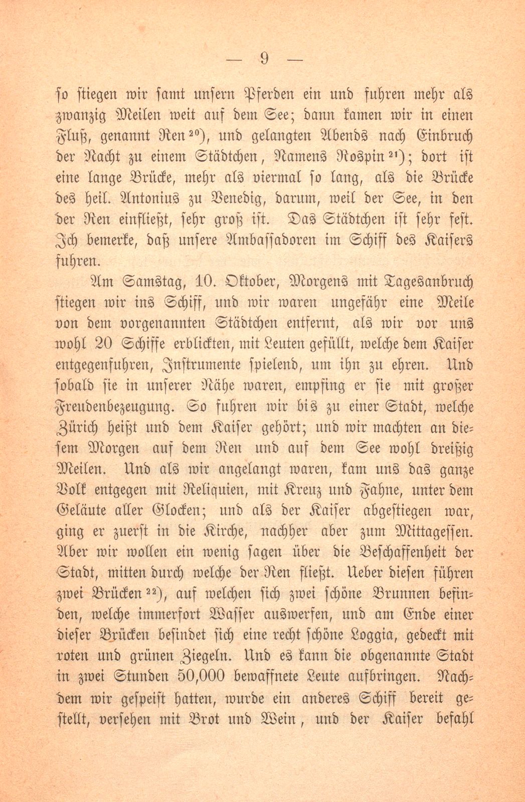 Andrea Gattaro von Padua, Tagebuch der Venetianischen Gesandten beim Concil zu Basel. (1433-1435.) – Seite 9