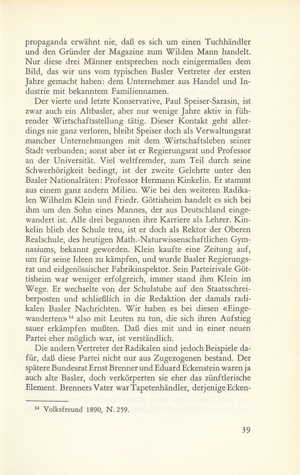 Vom Wandel der Basler Vertretung in der Bundesversammlung 1848-1919 – Seite 9