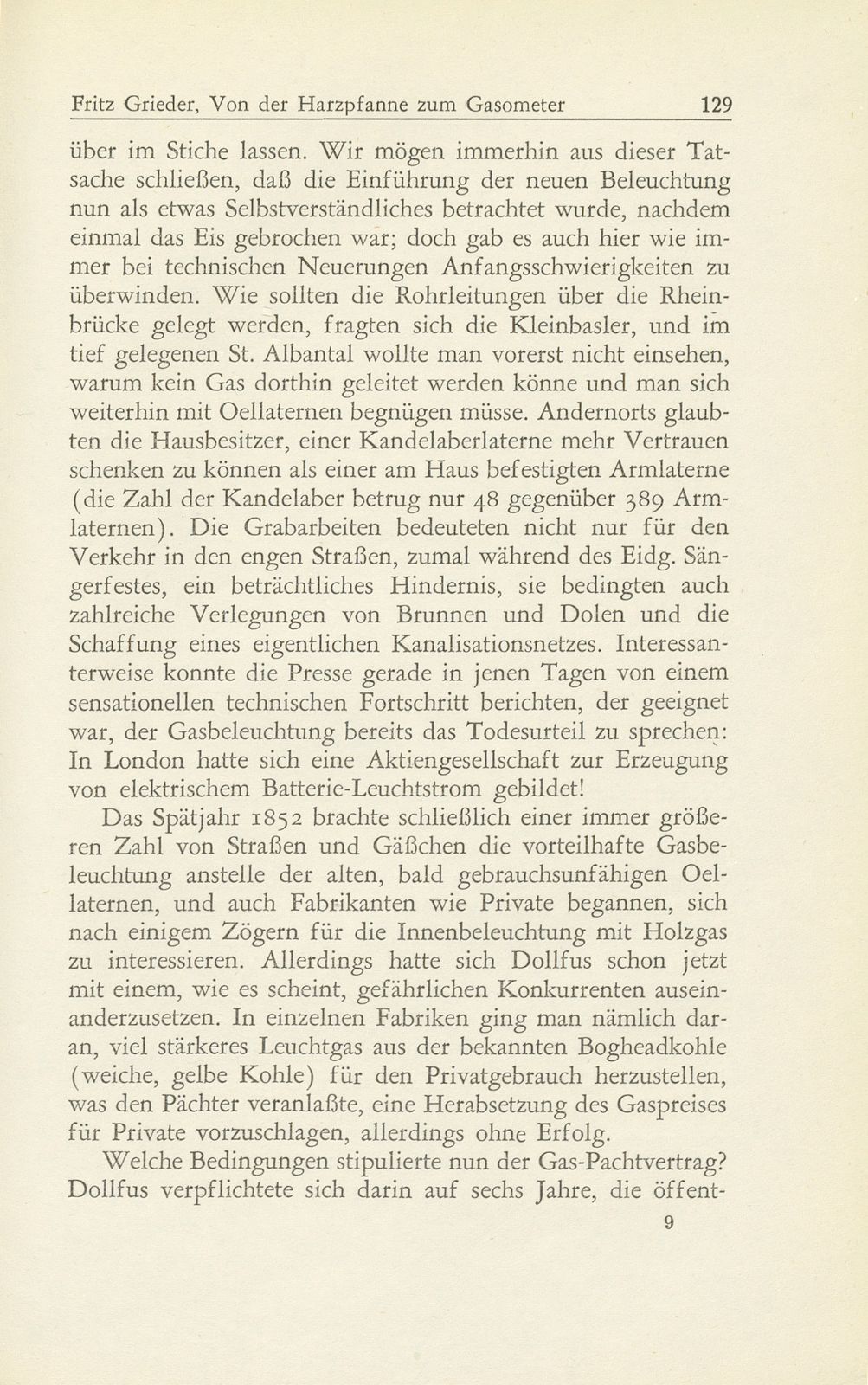 Von der Harzpfanne zum Gasometer (100 Jahre Basler Gasversorgung) – Seite 9