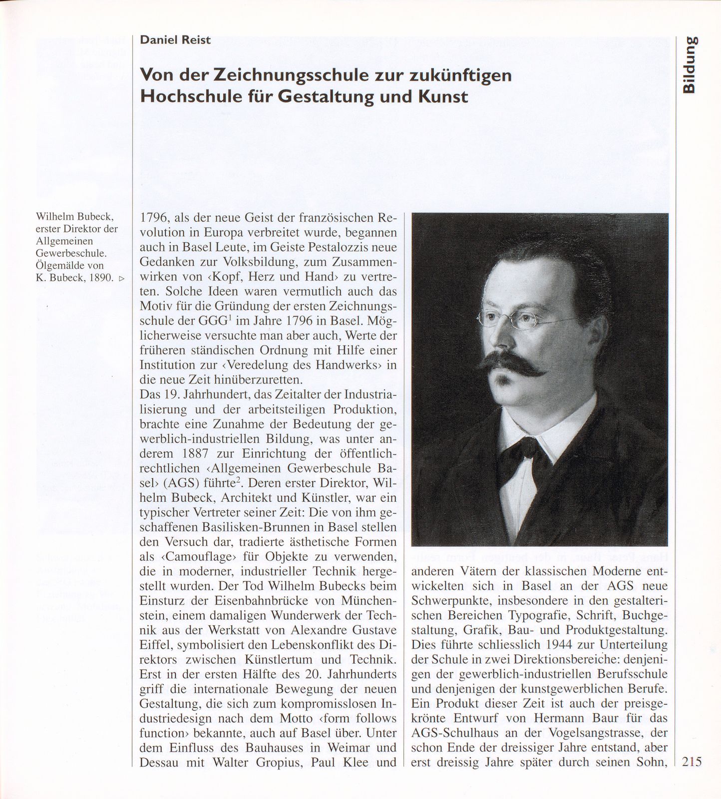 Basler Gewerbeschule 1796-1996 – Seite 1