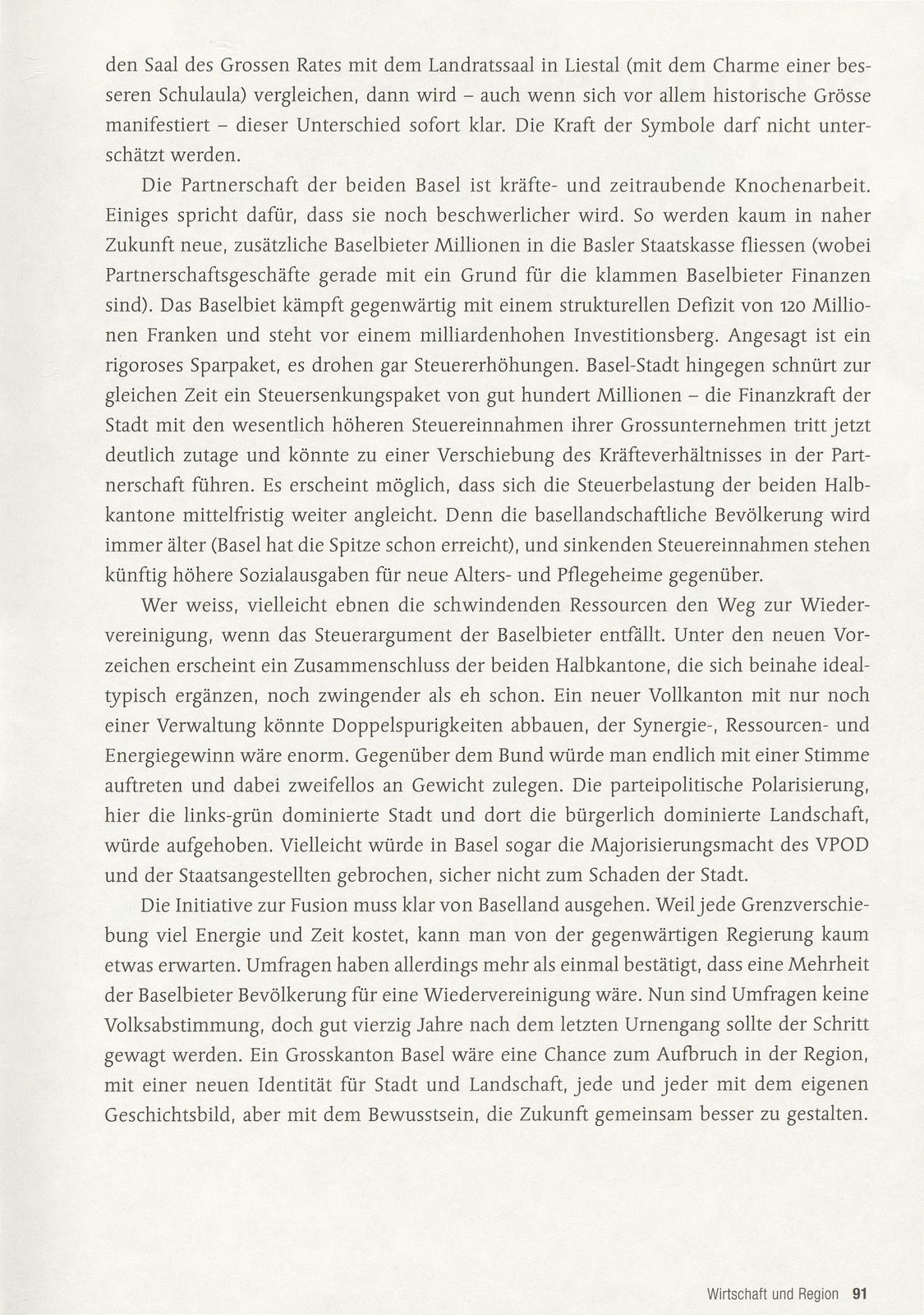 Basel-Stadt und Baselland vereint: Utopie oder bald Imperativ? – Seite 4