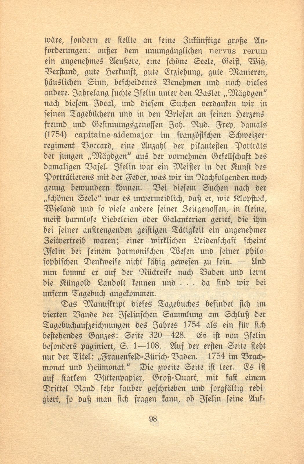 Isaak Iselins Reisetagebuch 1754 – Seite 3