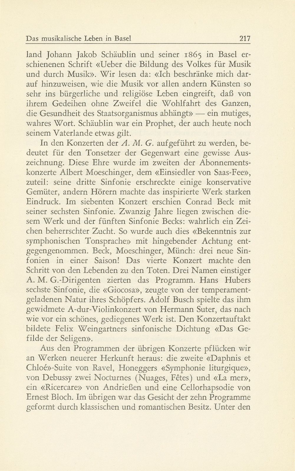 Das musikalische Leben in Basel vom 1. Oktober 1950 bis 30. September 1951 – Seite 3