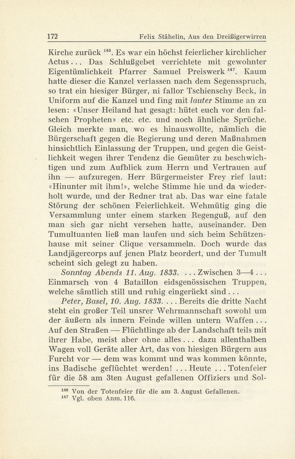 Erlebnisse und Bekenntnisse aus der Zeit der Dreissigerwirren [Gebrüder Stähelin] – Seite 70