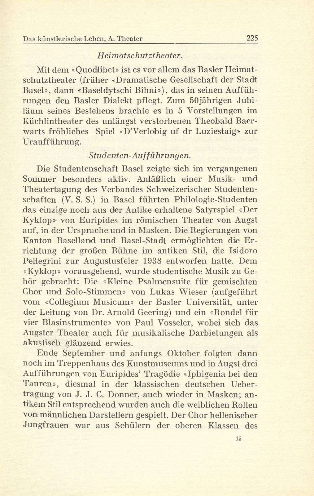 Das künstlerische Leben in Basel vom 1. Oktober 1942 bis 30. September 1943 – Seite 6