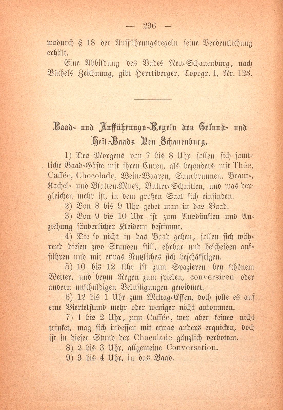 Miscellen: Bad- und Aufführungs-Regeln des Gesund- und Heil-Bads Neu-Schauenburg 1762 – Seite 2