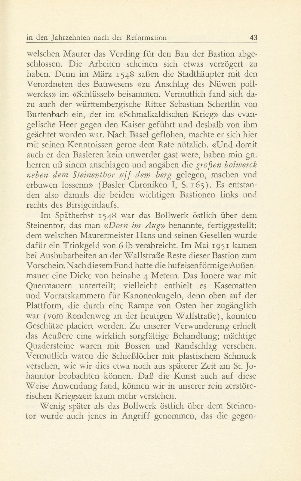 Von Basels öffentlicher Bau- und Kunstpflege in den Jahrzehnten nach der Reformation 1529-1560 – Seite 23