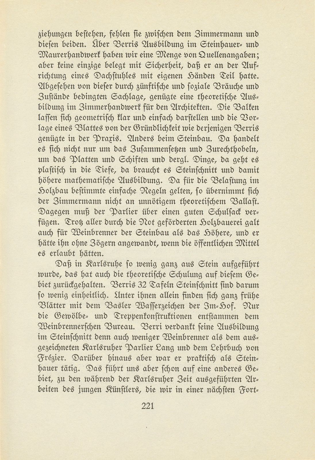 Melchior Berri. (Ein Beitrag zur Kultur des Spätklassizismus.) – Seite 45